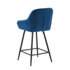 2X Bar Stools Kitchen Velvet Padded Bar Chair w/Metal Legs Dinning Room