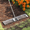 117 cm x 25 cm Heavy Duty Level Lawn Tool Lawn Leveling Rake-Silver