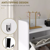 Slim Shoe Cabinet Storage Unit 4 Flip Drawers Modern Hallway Cupboard White Gold