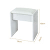 White Dressing Table with LED Lighted Mirror Stool Drawer Vanity Set Makeup Desk