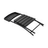 Square Garden Plastic Patio Dining Table & Folding Chairs Outdoor Furniture Set