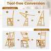 4-Step Stool Dual Purpose Stepladder Kitchen Folding Step Ladder Chair