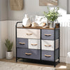 7-Drawer Dresser Fabric Chest of Drawers 3-Tier Organizer Bedroom Storage Unit