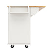 Kitchen Island Rolling Trolley Storage Cabinet with 2 Drawers & Wood Effect Top