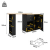360° Swivel Bar Table Dining Table Kitchen Island with Storage Cabinet Cupboard