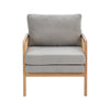 Solid Wood Frame Scandi Fabric Tub Armchair Padded Single Sofa Couch Loveseat UK