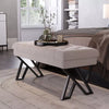 Button Tufted Upholstered Accent Lounge Chair Stool Window Seat Hallway Bench UK