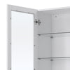Kitchen Cupboard Double Door Glass/Wood Tall Storage Cabinet Display Organizer