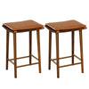 69CM Dining Bar Stool Set of 2 Counter Height Stool Chairs w/ Removable Cushion