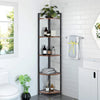 Industrial 5 Tier Wood Shelf Unit Organiser Metal Frame Open Storage Bookcase UK