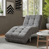 Velvet Recliner Sleeper Chaise Lounge Sofa Bed Chairs Padded Click-Clack Sofabed