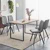 Velvet Padded Seat Kitchen Dining Chair Home Office Chair with Metal Legs