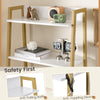 Vanity Table and Stool Set Small Ladder Makeup Dressing Desk with shelves