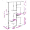 Bookcase Sonoma Oak 100x33x135 cm Engineered Wood
