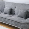 Grey 3 Seater Sofa Bed Recliner Couch Settee Double Sleeper Sofabed Free Pillows
