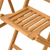 3 Piece Wooden Folding Bistro Set Dining Table and Chairs for Outdoor Patio