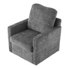 Chenille Swivel Chair Accent Armchair Living Room Reception Sofa w/Back Cushion