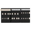 Utility Tool Board Wall-Mounted Pegboard Kit w/28 PCS Hanging Accessories-Black