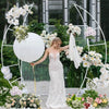 2x Half Moon Shape Wedding Arch Frame Moongate Flower Stand Display Balloon Prop