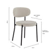 Dusk Mia Taupe Boucle & Black Metal Set of 2 Dining Chairs RRP £150