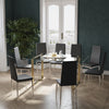 Glass Top Dining Dinner Table and 4/6/8 Dining Chairs Set Kitchen Home Furniture