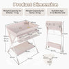 Foldable Baby Changing Table w/3 Position Adjustable Level