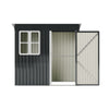 8.5x5.5 7.3x4FT Metal Garden Shed Outdoor Storage Tool Sloped Roof Box W/ Window
