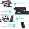 Garden Double Swing Glider Chair Rocking Chair Steel Swing Loveseat w/Table