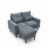 Panana 2 Seats Loveseat Couch Sofa Ottoman Upholstered Furniture for Small Space