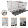 Stainless Steel Chicken Coop Poultry Duck Cage Rabbit Bird Cage House with Cover