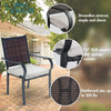 Set of 2 Outdoor Patio Chairs Rattan Dining Chair Set W/ High Backrest & Armrest