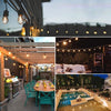 98ft Festoon Outdoor String Lights Mains Powered E27 S14 LED Bulbs Garden Light