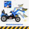 12V Battery Powered Kids Ride On Excavator Electric Motorized Truck Toy-Blue