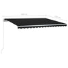 Manual Retractable Awning with LED 400x350 cm Anthracite