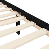 Camerina Bed Frame with Headboard Black 200x200 Solid Wood,Furniture,Beds M3F7