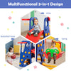 3 in 1 Toddler Slide and Swing Set Kids Climber Slide Playset Activity Center