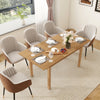 Large Extendable Dining Table 120-160cm Wooden Kitchen Desk Space Saving