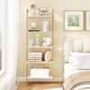 Tall Open Bookshelf Storage Rack Display Shelf Plant Stand-White