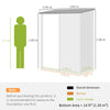 Outdoor Storage Shed w/ Lockable Door for Garden, Green