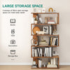 5 Tier Bookshelf Industrial Book Shelving Storage Unit Wood Bookcase Living Room