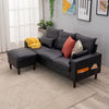 Modern L-Shaped Corner Sofa 2 3 Seater Armchair Couch With Footstool
