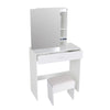 Modern Dressing Table Makeup Desk w/Sliding Mirror Shelves & Drawer Wooden Gifts