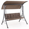 Garden Patio Swing Chair 2 Seater Hammock Bench with Adjustable Polyester Canopy