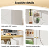 KITCHEN ISLAND EXTENDABLE BAR TABLE WITH STORAGE CABINET CUPBOARD BISTRO TABLE