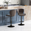 Set of 2 Bar Stools Swivel Bar Chair with Adjustable Height & Backrest