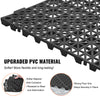 Interlocking Drainage Floor Mat 12" x 12" PVC Non-Slip Floor Tiles 50 Pack