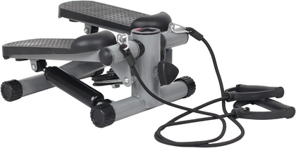 Mini Stepper Exercise Fintess Machine with Resistance Bands LCD Monitor Home Gym