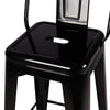 Tolix Industrial Breakfast Bar Stool Chair Set 4X Metal Bistro Counter Bar Chair