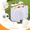 Outdoor Folding Ice Cooler Table with Extra Storage Shelf, Ice Tables