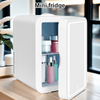 8L Mini Fridge with Light Mirror Portable Cooler Warmer Table Top Bedroom Makeup